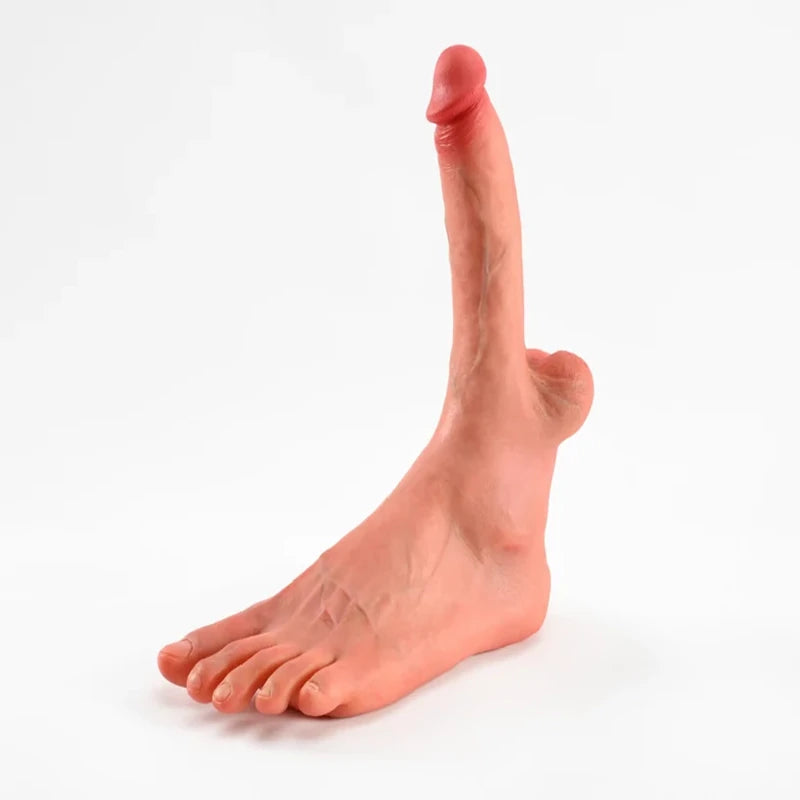 Ultra-Realistic Liquid Silicone Male Foot Phallus with Weighted Base