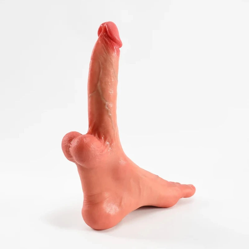 Ultra-Realistic Liquid Silicone Male Foot Phallus with Weighted Base
