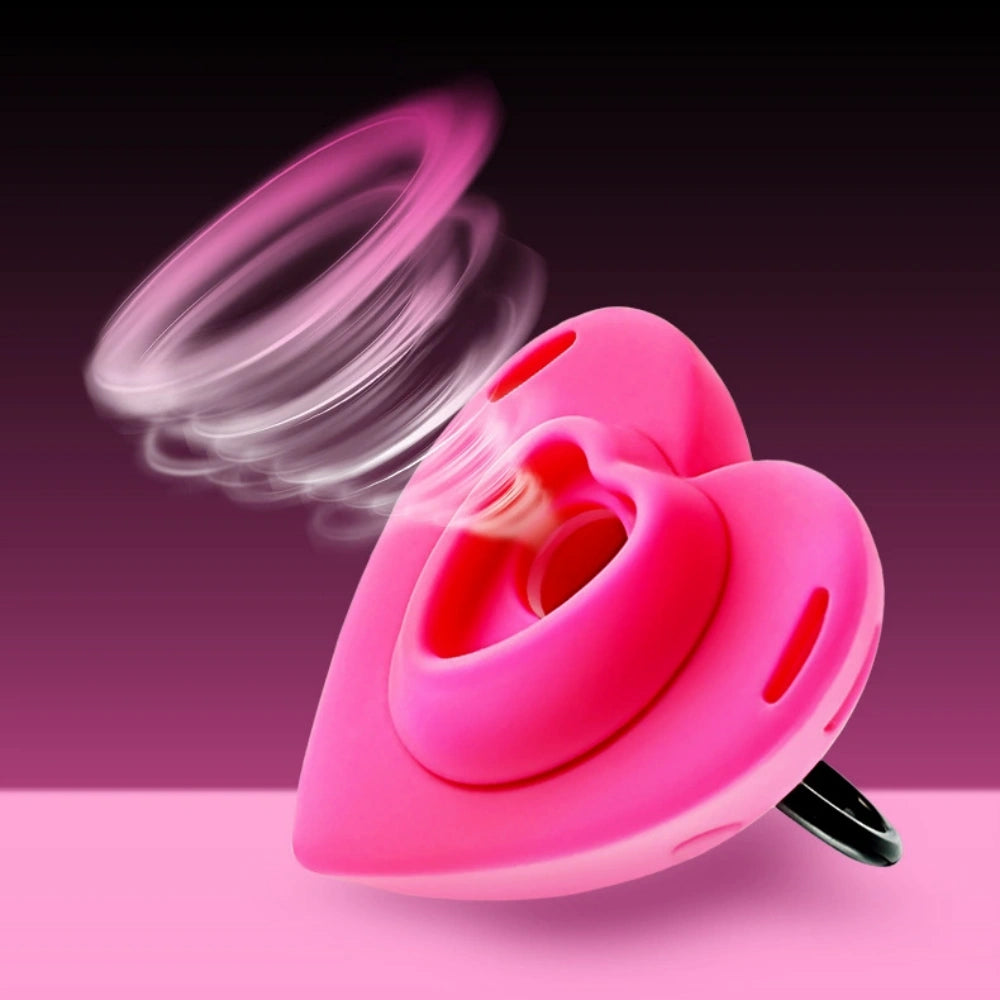 LOCKINK ROMEO Heart Shaped Wearable Clit Suction Vibrator 10 Modes Remote Control