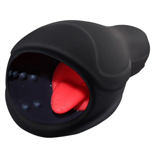 Male Vibrator with 6 Modes Tongue Licking / Adult Sex Toy Penis Head Stimulator