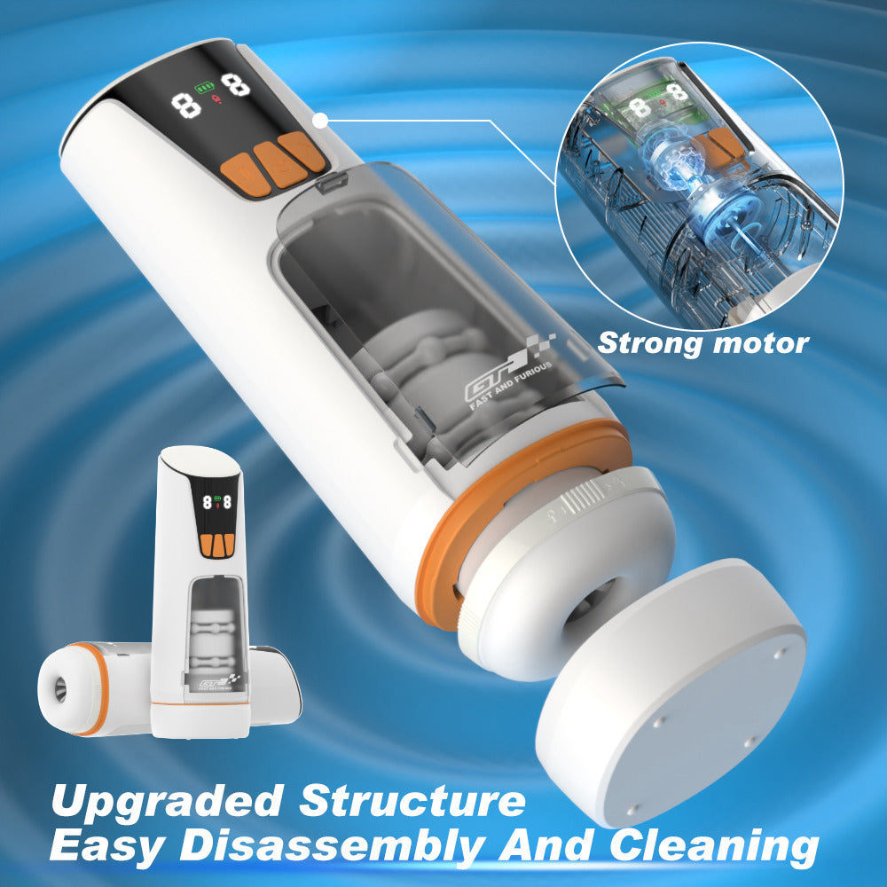 2-In-1 Thrusting Male  Masturbation Toy