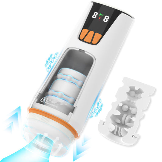 2-In-1 Thrusting Male  Masturbation Toy