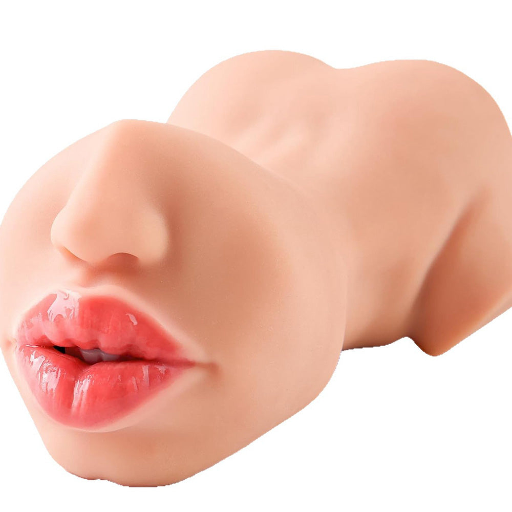 Xinghaoya Dual-Headed Male Masturbation Toy - Realistic Mouth & Vagina Silicone Pleasure Toy