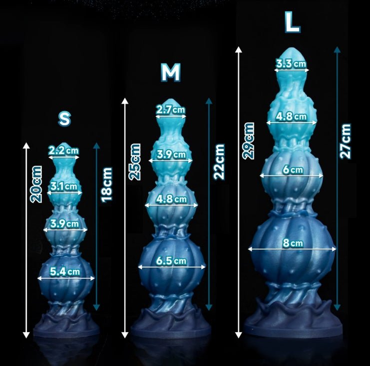Neptune Spire Multi-Segment Fantasy Plug Dual-firmness Design (firm base, soft body)
