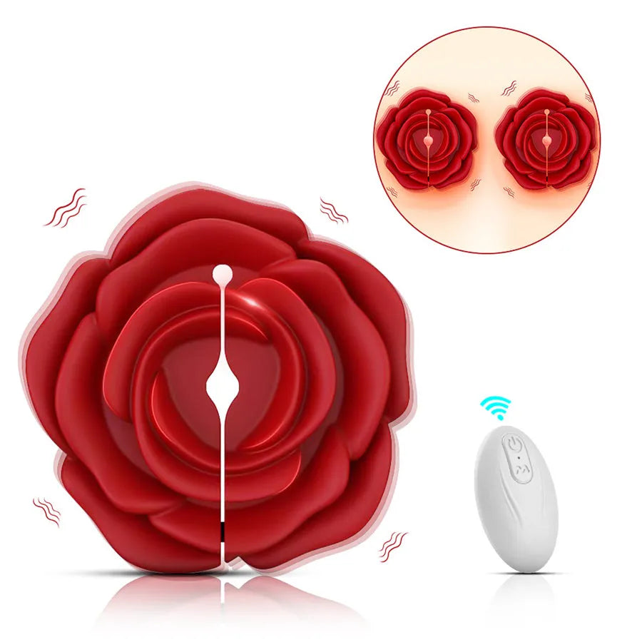 Remote Control Rose Nipple Vibrator