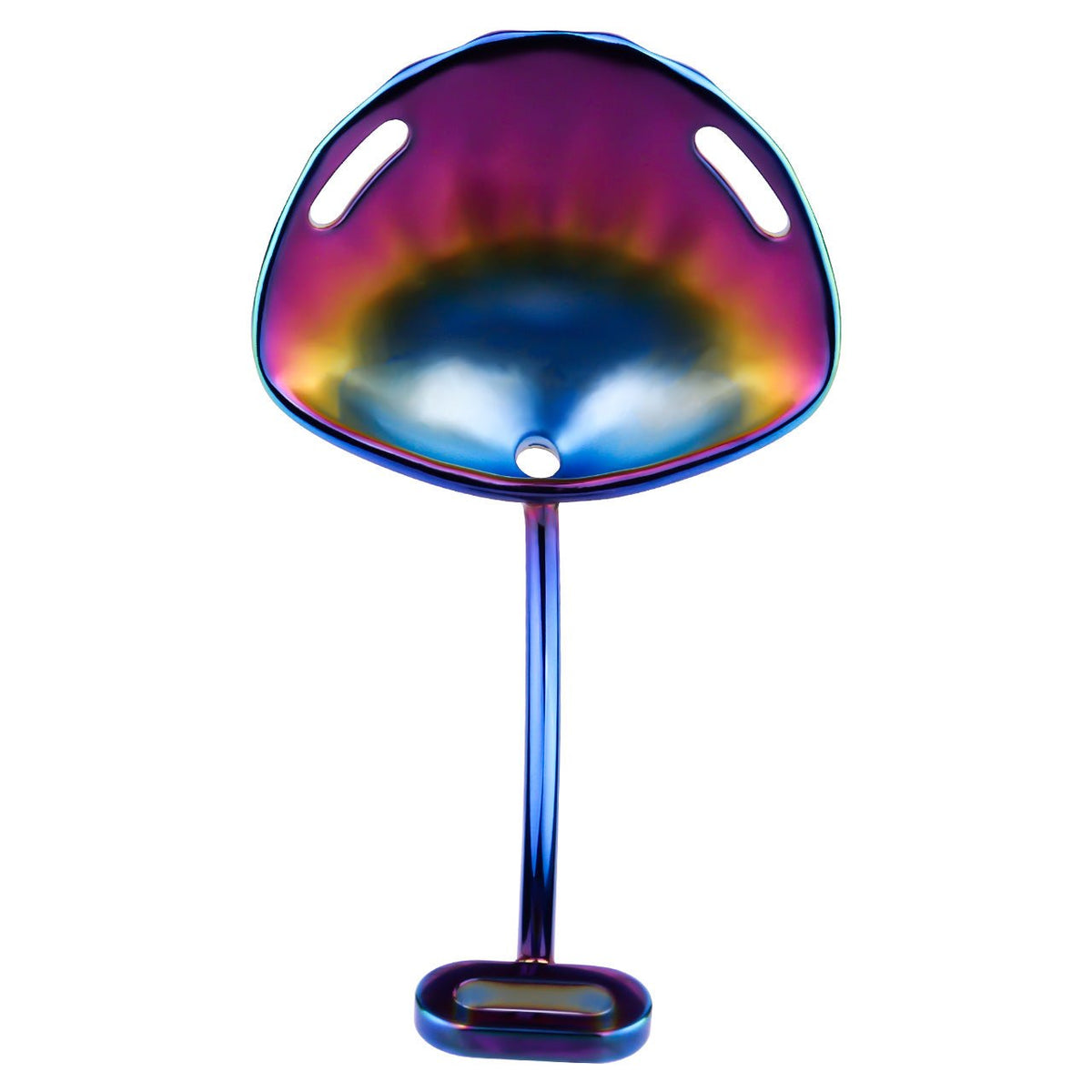 Rainbow Shell-Design Chastity Cage with Red Adjustable Harness