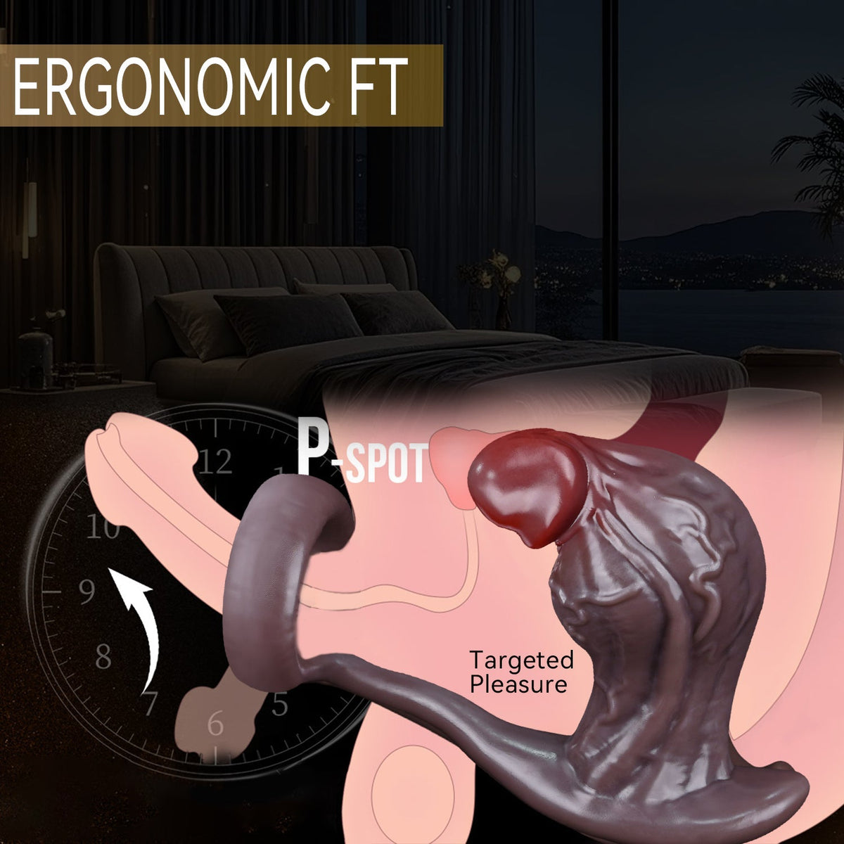 Remote Control Vibrating Butt Plug with Cock Ring, Silicone Prostate
