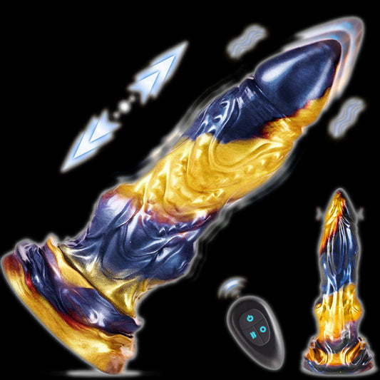 Fantasy Dragon Remote Thursting Dildo Vibrator 9.25 Inches