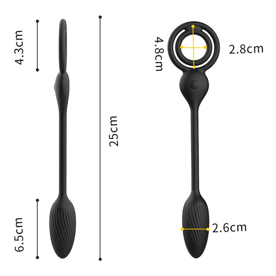 Remote Vibrating Anal Toy with Penis Ring