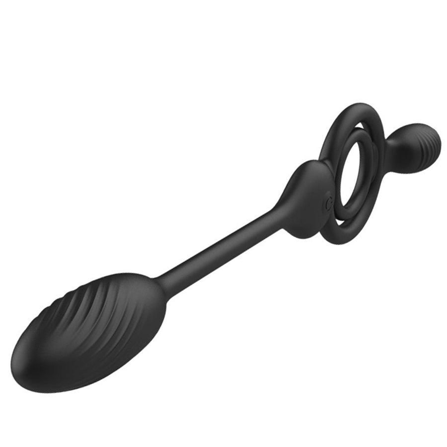 Remote Vibrating Anal Toy with Penis Ring