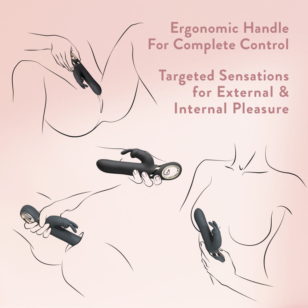 Blush Victoria G-Spot Black 9-Inch Rabbit Loop Handle Vibrator