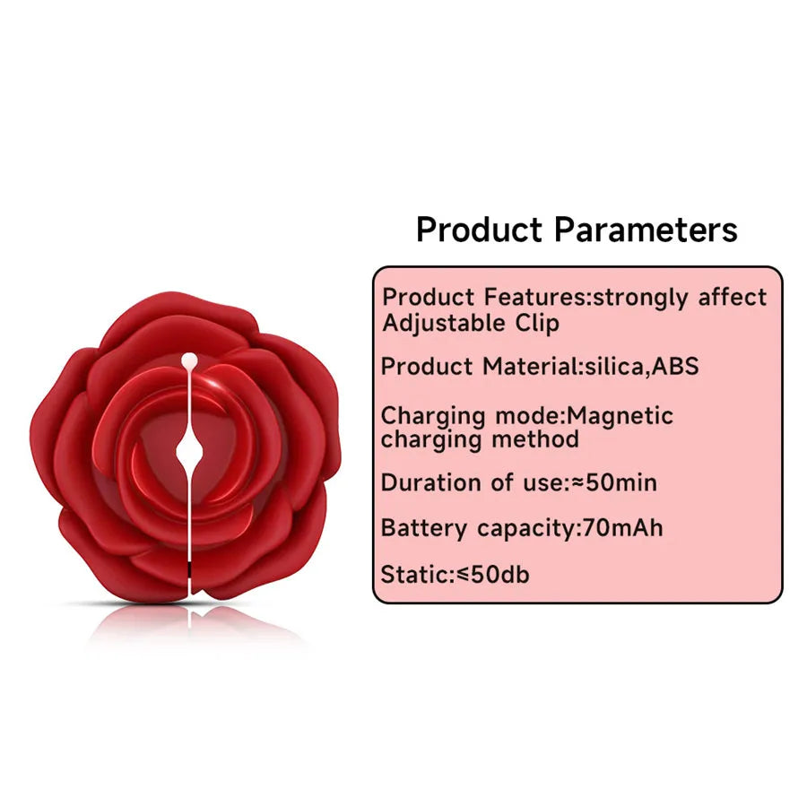 Remote Control Rose Nipple Vibrator