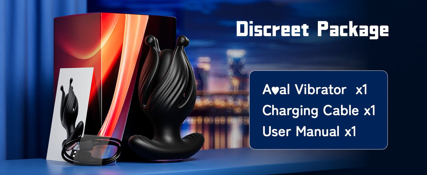 Rotating Expanding Prostate Massager with Vibrating Anal Plug