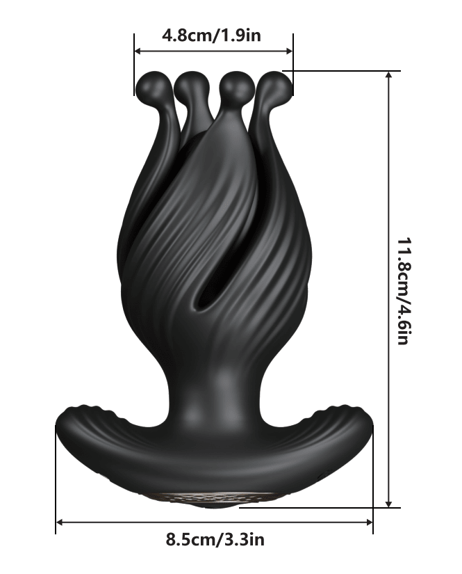 Rotating Expanding Prostate Massager with Vibrating Anal Plug