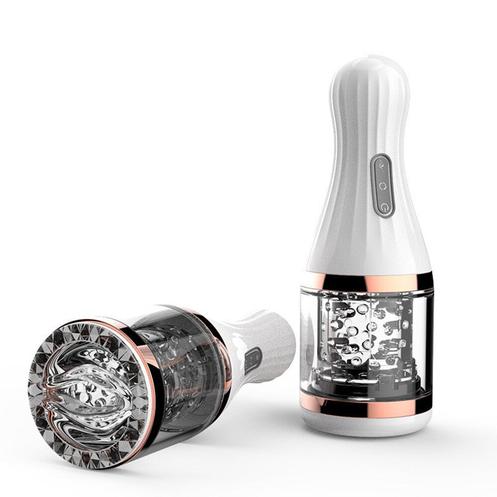 Male Masturbaters Automatic Handsfree Rotating Vibrating Cup Stroker Men Sex Toy