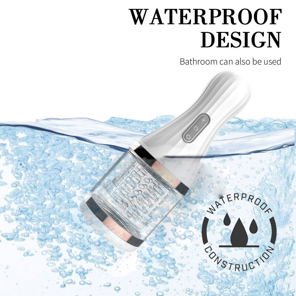 Male Masturbaters Automatic Handsfree Rotating Vibrating Cup Stroker Men Sex Toy