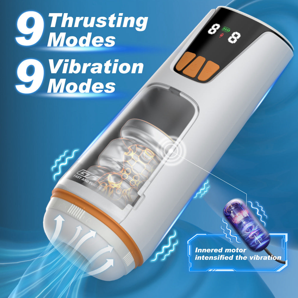 2-In-1 Thrusting Male  Masturbation Toy