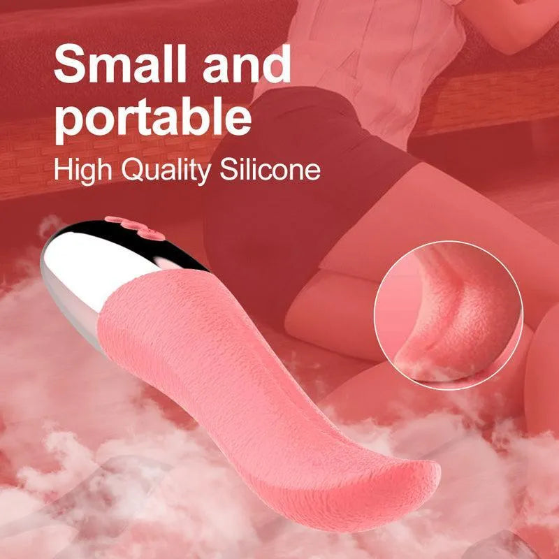 Soft Silicone Vibrating Tongue Sex Toy