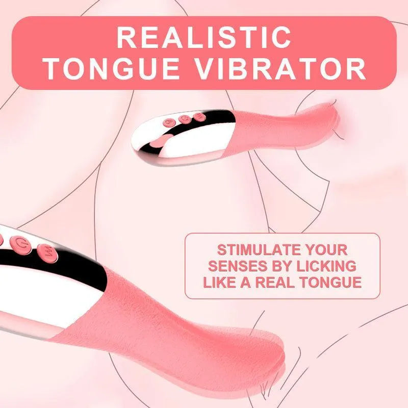 Soft Silicone Vibrating Tongue Sex Toy