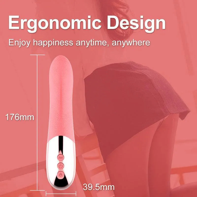 Soft Silicone Vibrating Tongue Sex Toy