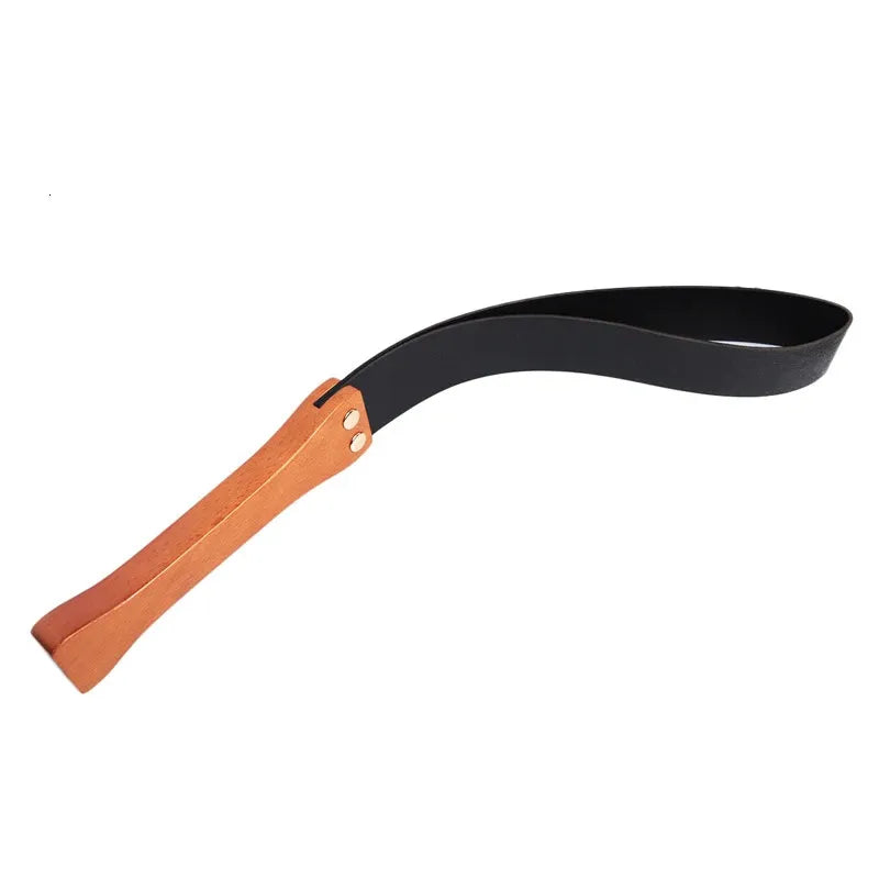 Spanker Sex – Leather Bdsm Whip Wooden Handle
