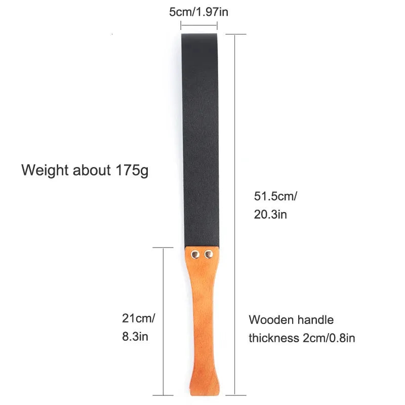 Spanker Sex – Leather Bdsm Whip Wooden Handle