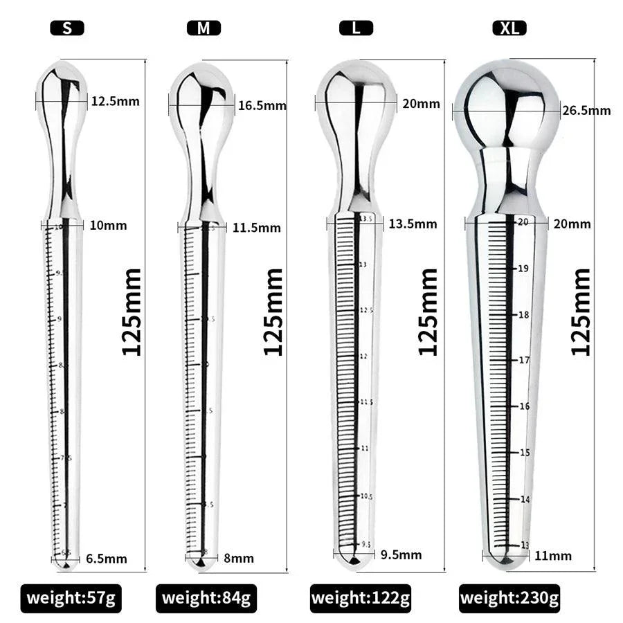 Stainless Steel Dual-Ended Sounding Rod Penis Plug