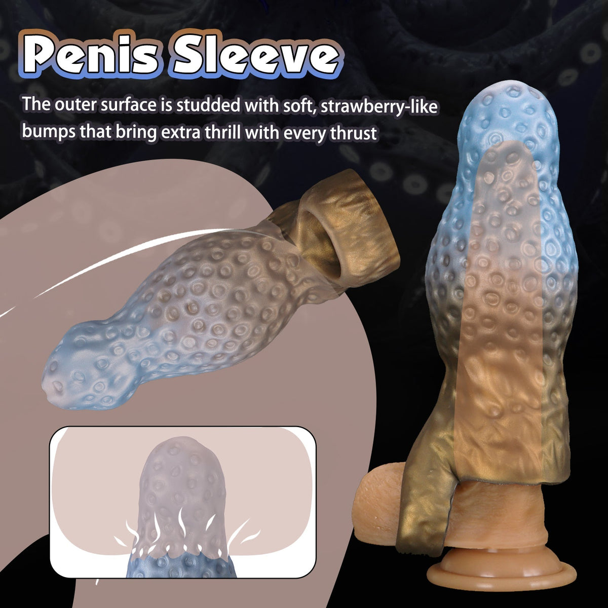 Strawberry Silicone Penis Sleeve