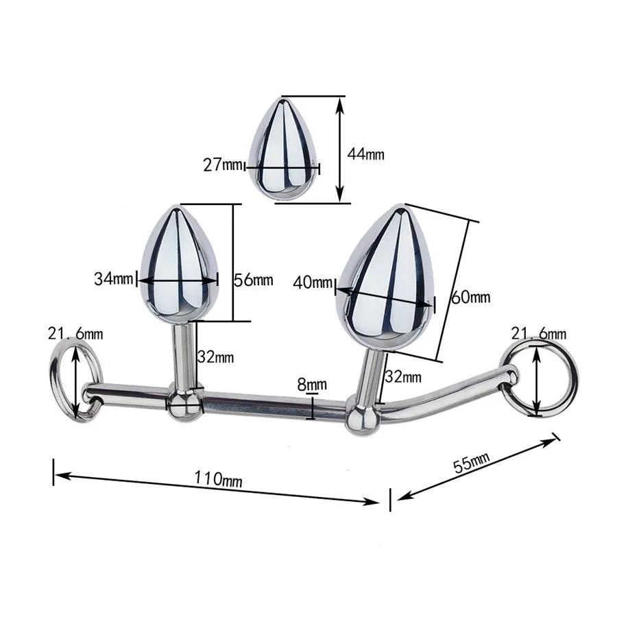 Detachable Metal Anal Hook Kinky Sex Toys