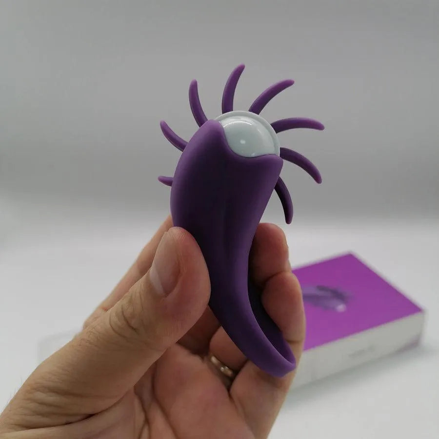 Tongue Licking Cock Ring Vibrator for Men