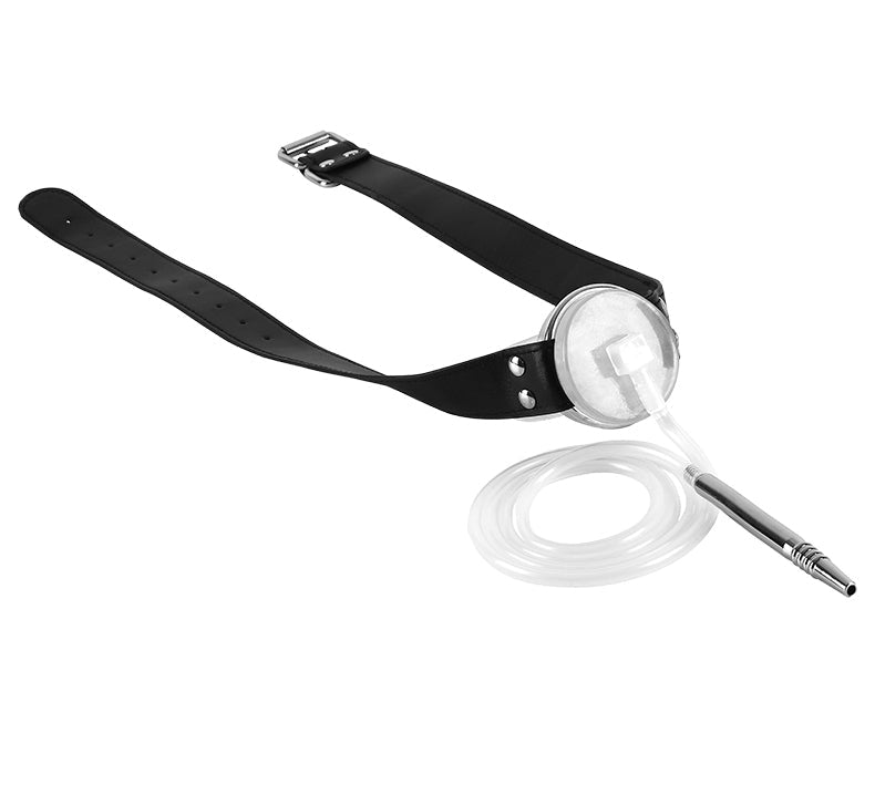 U-Shaped Mouth Gag with Urethral Sound Attachment – Adjustable Strap BDSM Training Set