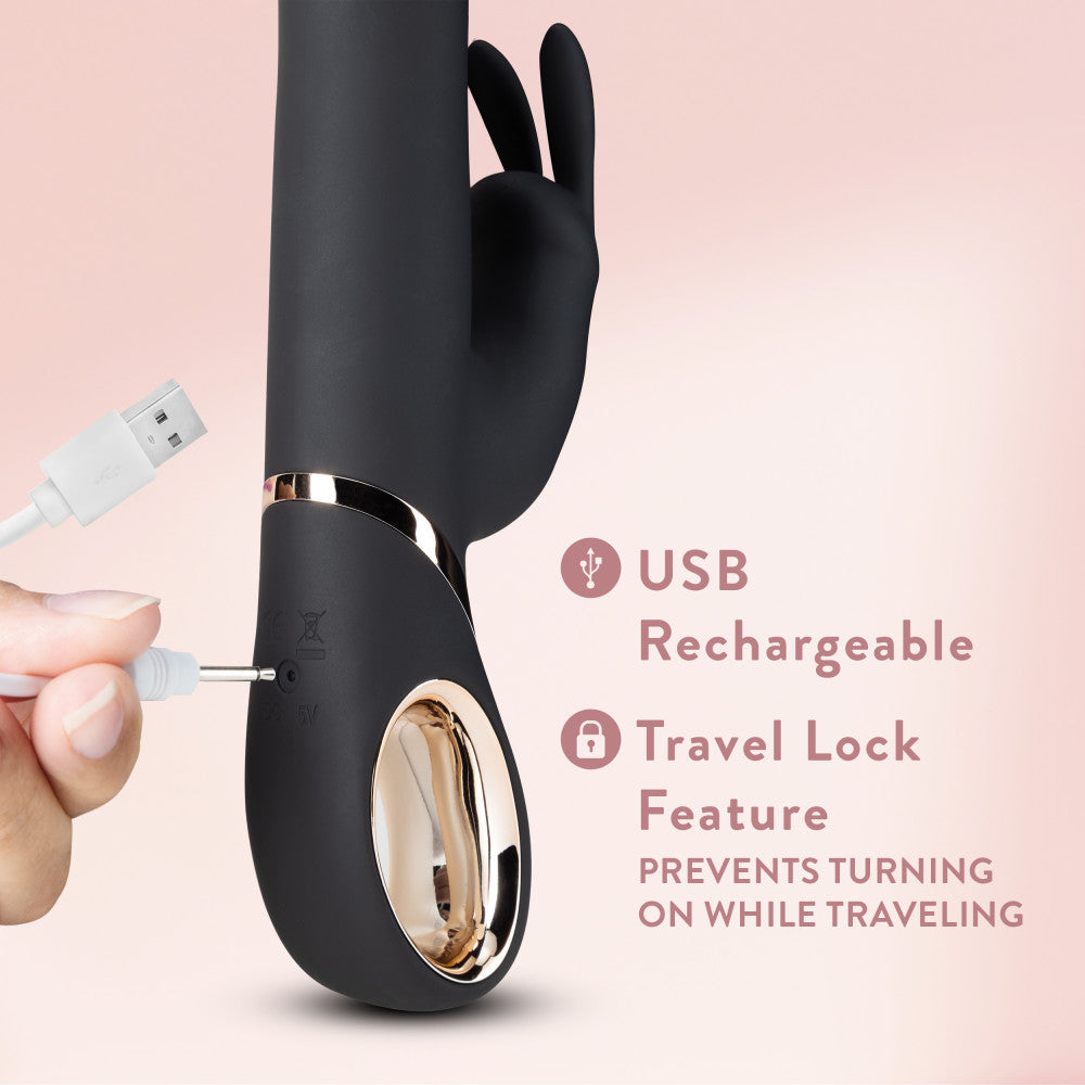 Blush Victoria G-Spot Black 9-Inch Rabbit Loop Handle Vibrator