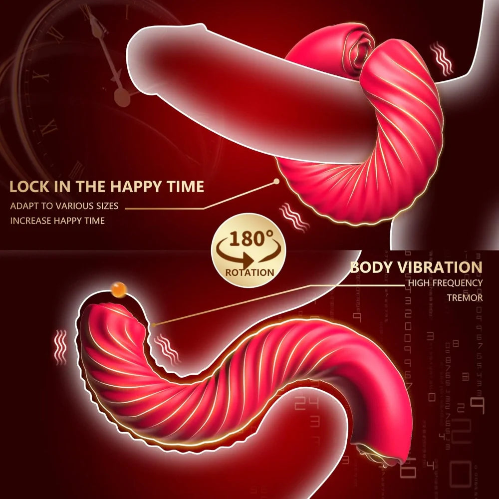 Venusfun 3 in 1 Vibrating Cock Rings for Men Silicone Multi Sensation 180° Rotation