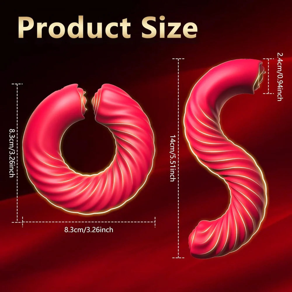 Venusfun 3 in 1 Vibrating Cock Rings for Men Silicone Multi Sensation 180° Rotation
