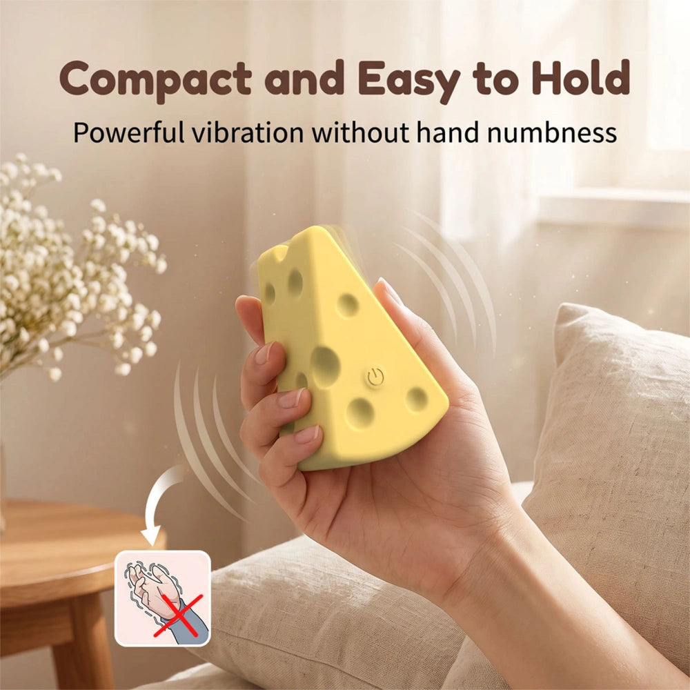 Venusfun Cheese Shaped Clitoral Vibrator Compact Handheld Clitoris Massager w/ 12 Modes
