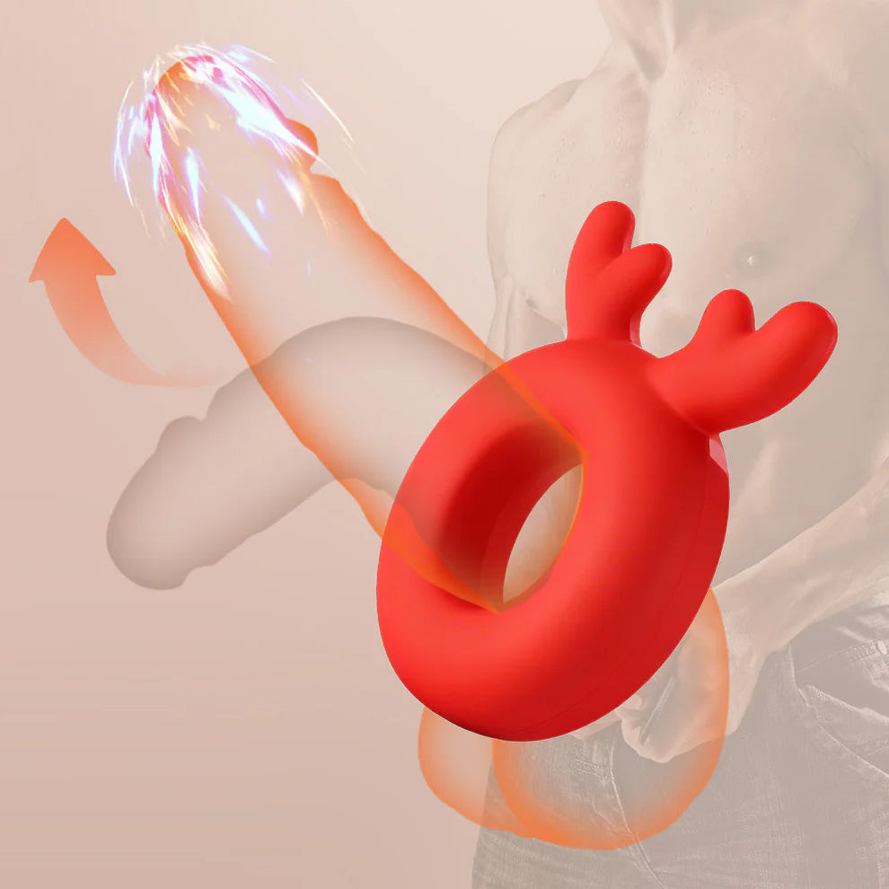 Christmas Reindeer Silicone Cock Ring