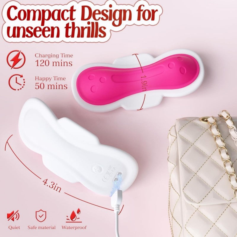 Venusfun Realistic Pad-Style App-Controlled Wearable Panty Vibrator Discreet Clitoris Stim Toy