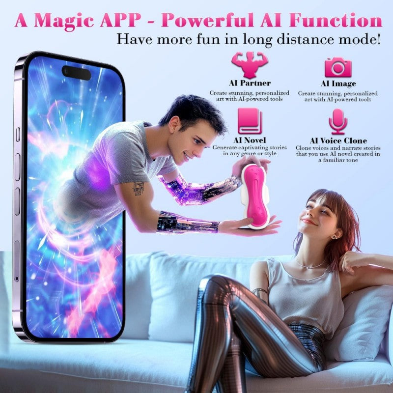 Venusfun Realistic Pad-Style App-Controlled Wearable Panty Vibrator Discreet Clitoris Stim Toy