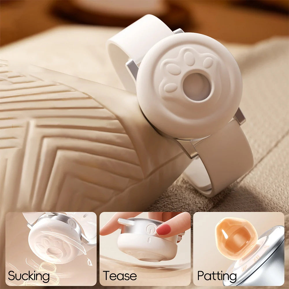 Venusfun Time Kiss Watch Style Dual Action Clitoral Sucker Vibrator Discreet Wearable