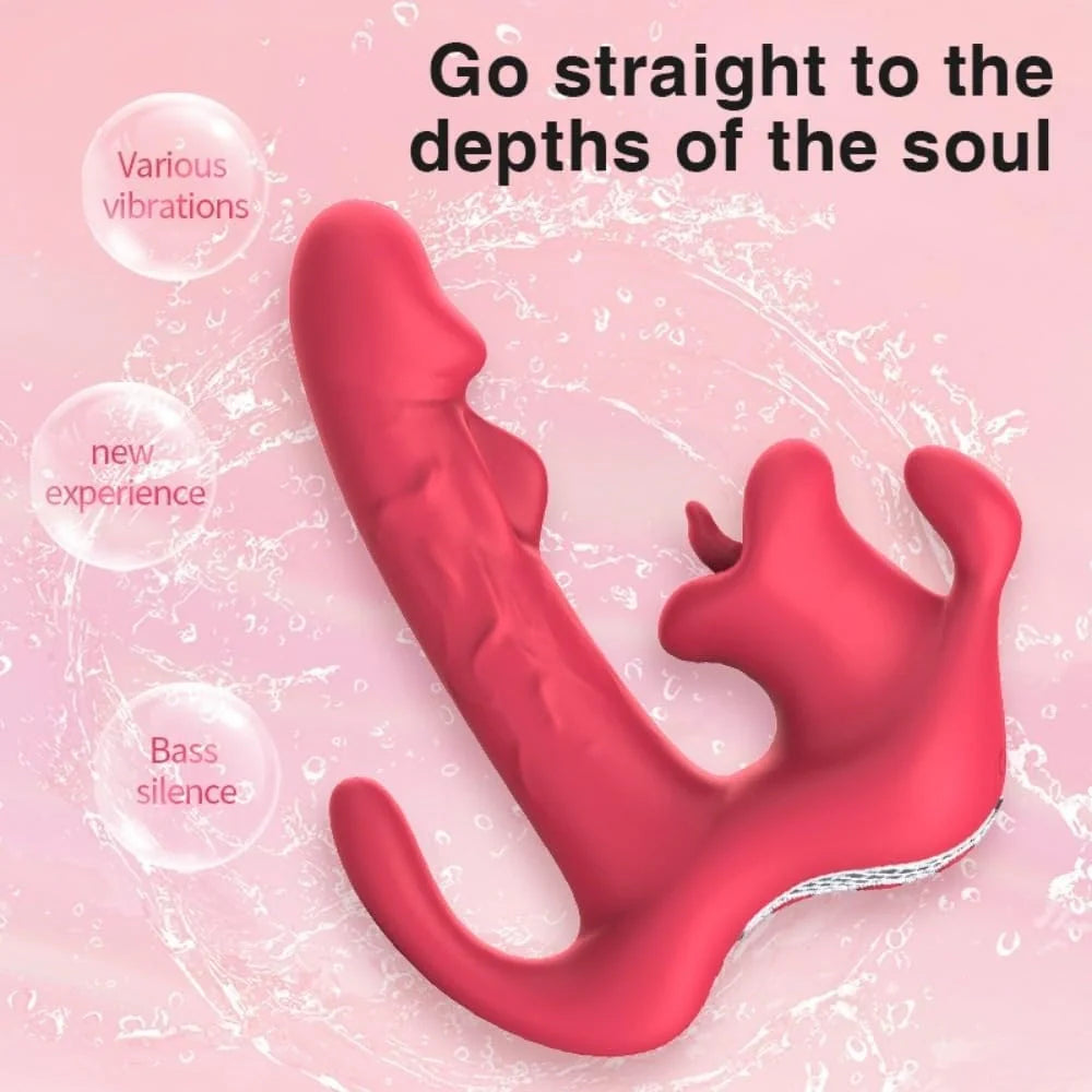 Venusfun Triple Point Wearable Panty Vibrator 10 Mode Silicone G Spot Clitoral Anal Toy for Women