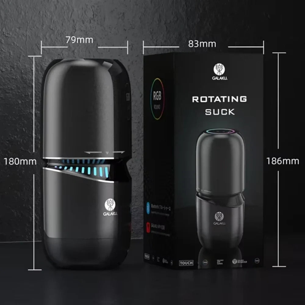Venusfun Male Masturbator App Controlled with Rotating Vibrations and Adjustable Tight Fit