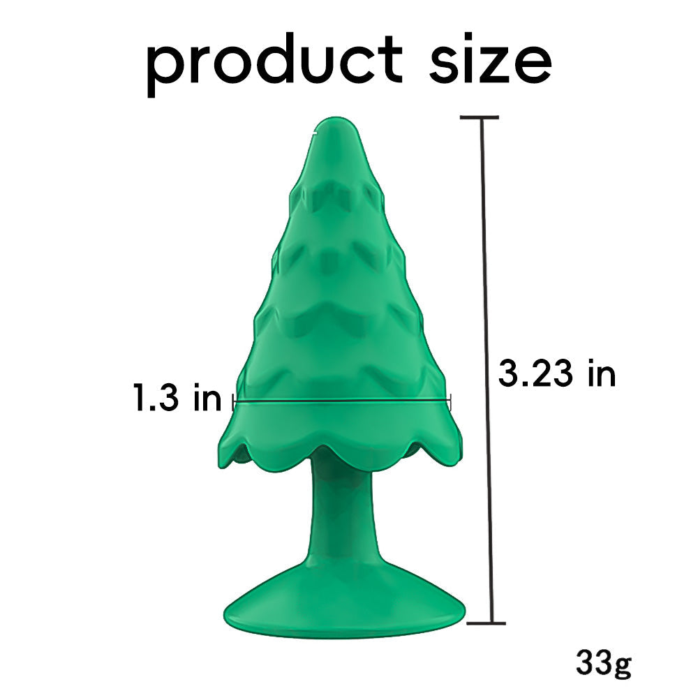 Venusfun Christmas Tree Shaped Silicone Anal Plug Butt Plug