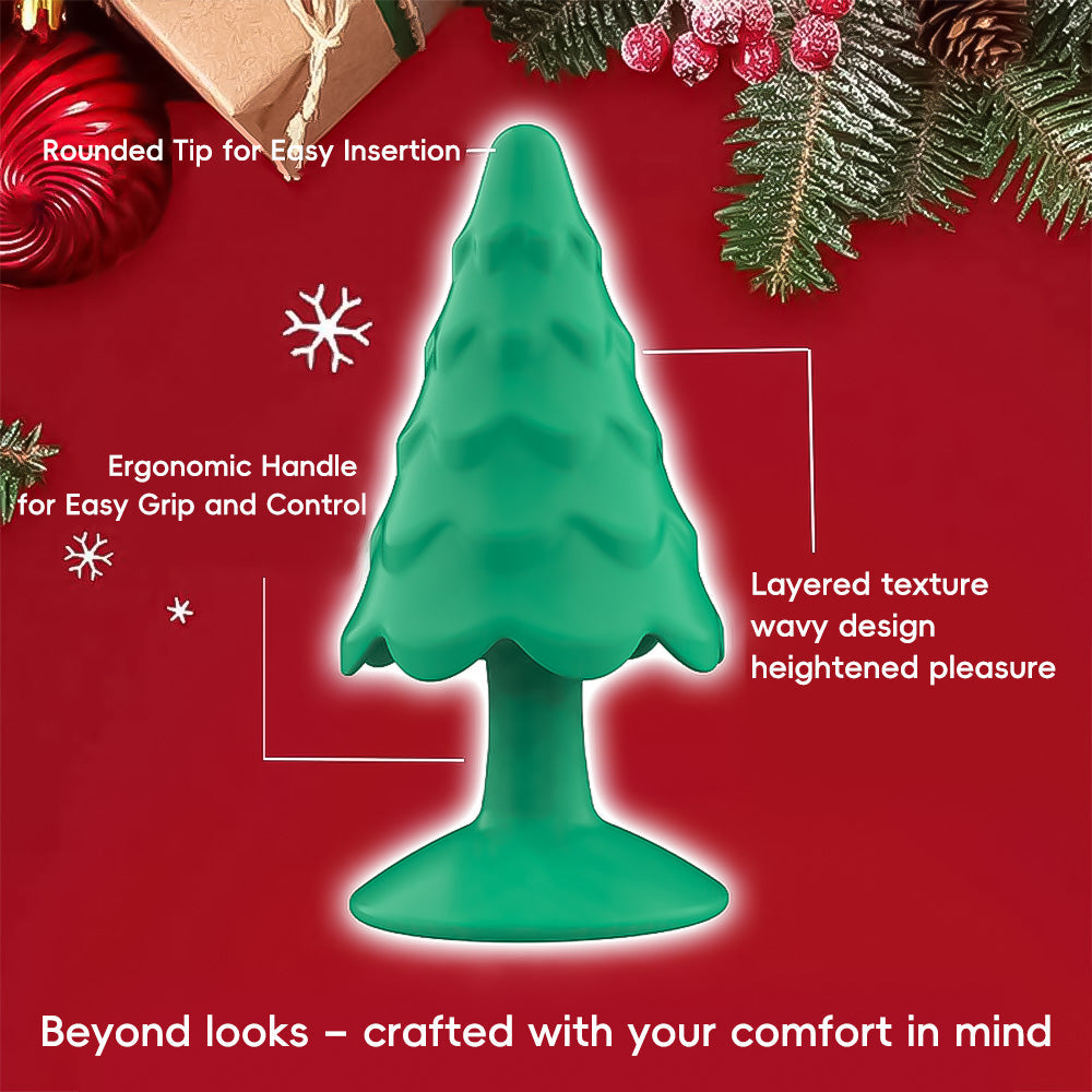 Venusfun Christmas Tree Shaped Silicone Anal Plug Butt Plug