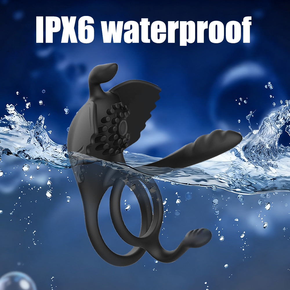 Venusfun Dual Rings 10 Vibrating Modes Penis Ring With Remote Control