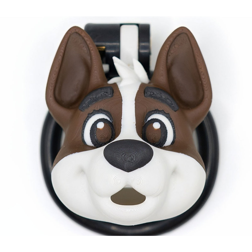 Venusfun Dog Head Shaped Penis Chastity Cage with Single Arc Ring