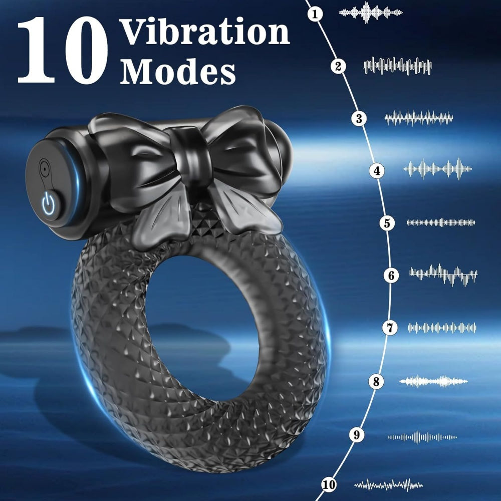 Venusfun Cock Ring with Bullet Vibrator With 10 Vibrating Speeds