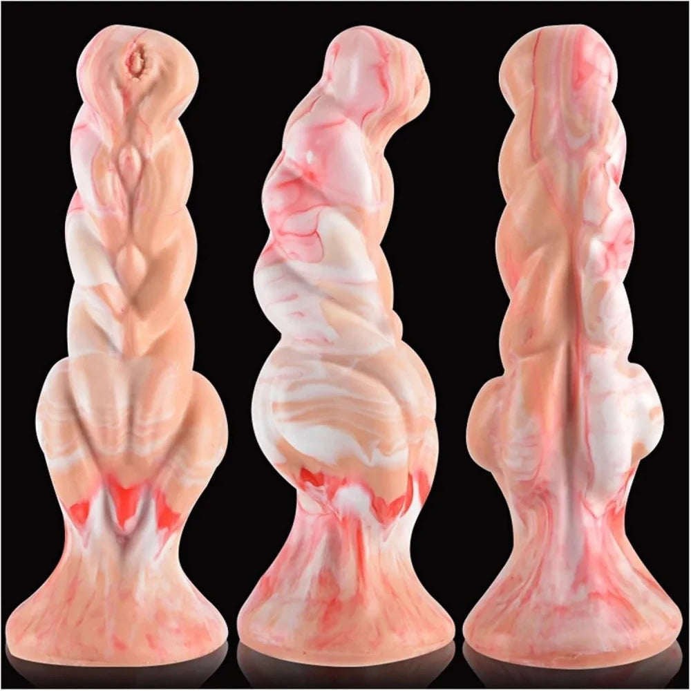 Venusfun 7.3 Inch Silicone Monster Dildo Realistic Anal G-Spot Suction Cup Toy for Couples