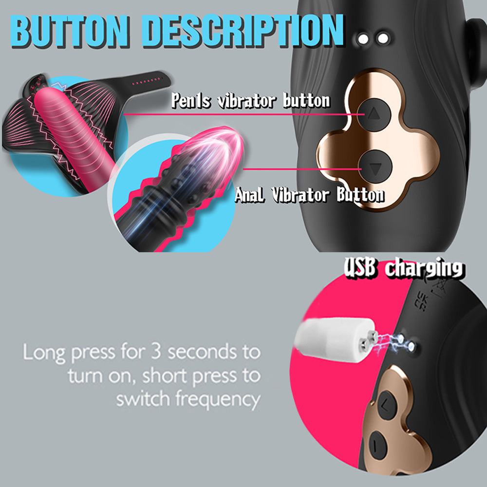 Venusfun Telescopic Vibrating Prostate Glans Trainer Male Masturbator