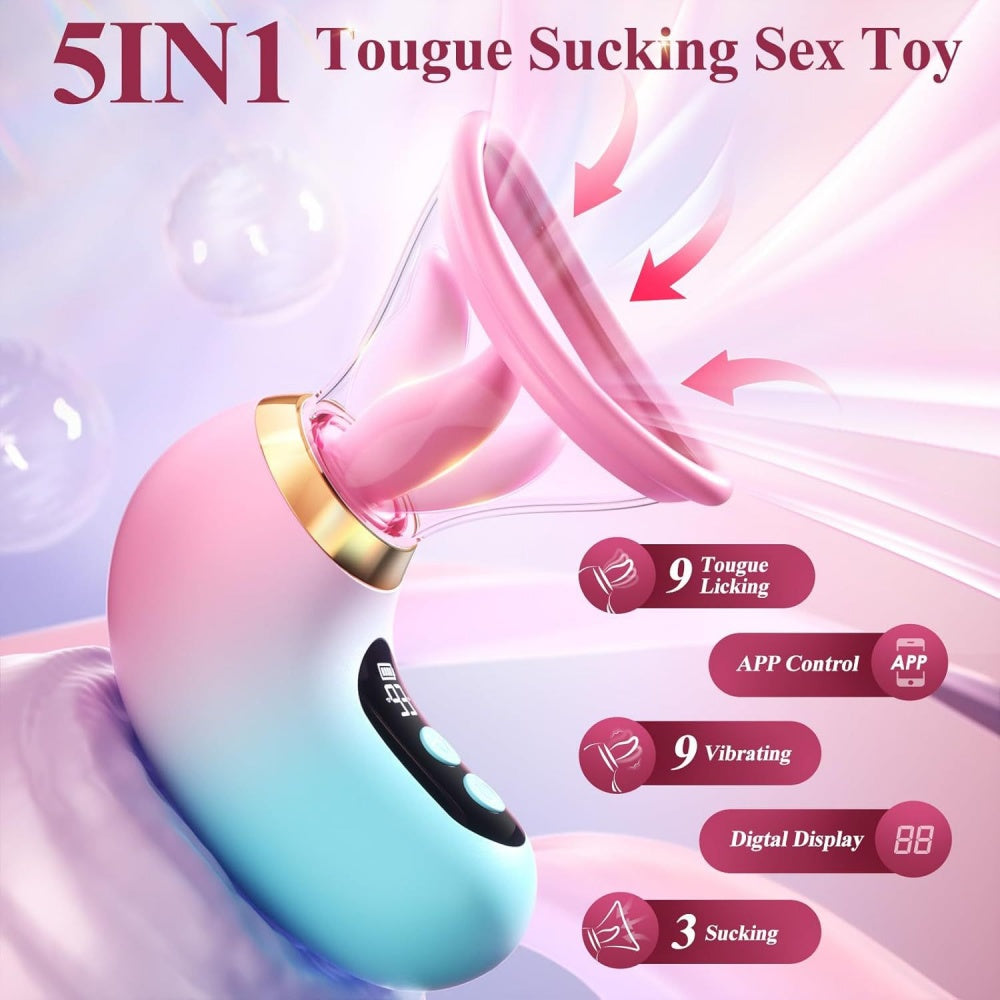 Venusfun Tongue Licking & Sucking G-Spot Stimulator Vibrator