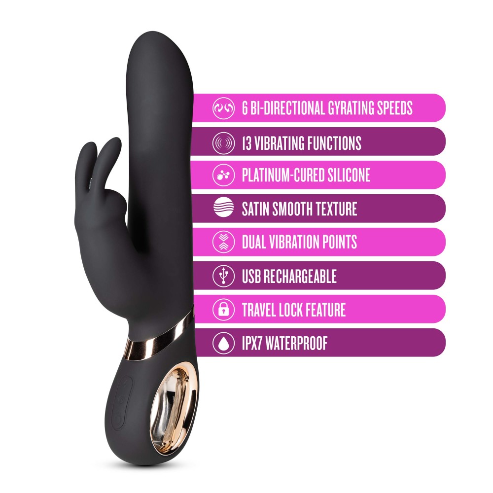 Blush Victoria G-Spot Black 9-Inch Rabbit Loop Handle Vibrator